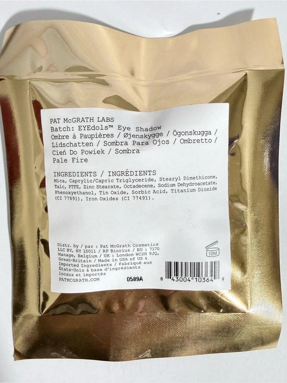 Pat McGrath Labs EYEdols Eyeshadow Single PALE FIRE New Sealed Discontinued